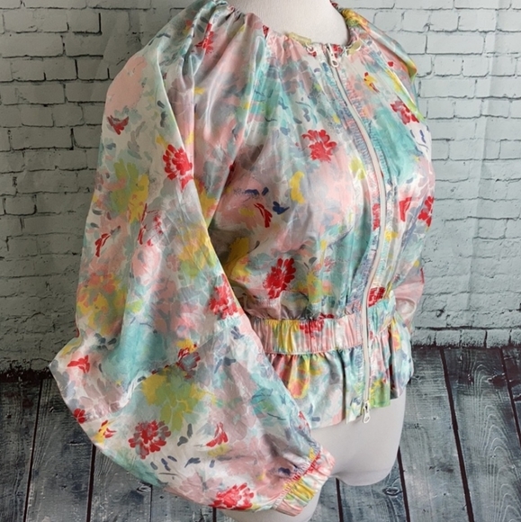 NWT Adidas Stella McCartney Multi Floral Studio Jacket, Small - Picture 5 of 15